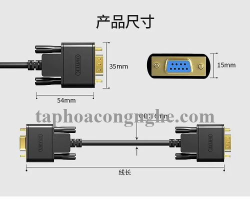 Unitek 27105 Y-C708ABK 3M Cáp Com 9 pin Rs232 nối dài extension 30027105